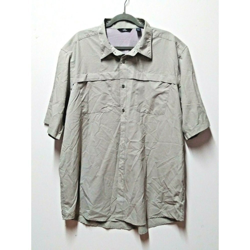 WRANGLER Mens Camp shirt 2XT partial mesh lining short sleeve sage green outdoor